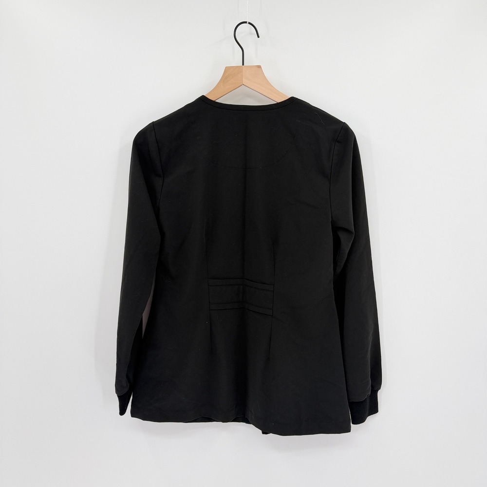 Greys Anatomy Women's Black Scrub Jacket S Signature Snap Front Professional - Picture 3 of 3